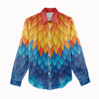 Polynesia Colorful Rooster Costume Women Casual Shirt