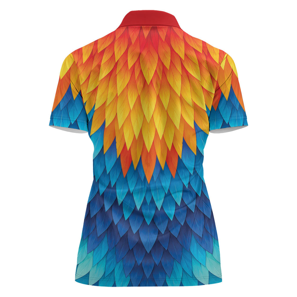 Polynesia Colorful Rooster Costume Women Polo Shirt