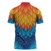 Polynesia Colorful Rooster Costume Zipper Polo Shirt LT05 - Polynesian Pride