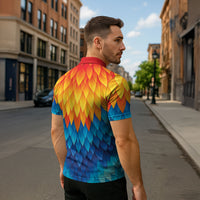Polynesia Colorful Rooster Costume Zipper Polo Shirt LT05 - Polynesian Pride
