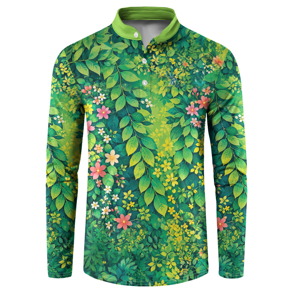 Polynesian Enchanted Mother Nature Costume Button Sweatshirt LT05 Green - Polynesian Pride