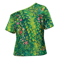 Polynesian Enchanted Mother Nature Costume Cross Shoulder Shirt
