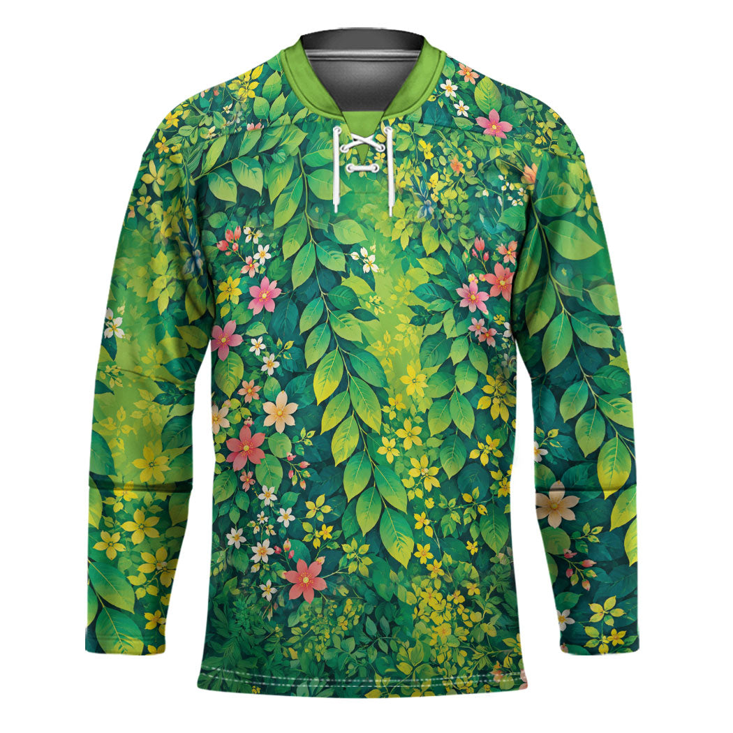 Polynesian Enchanted Mother Nature Costume Hockey Jersey LT05 Unisex Green - Polynesian Pride