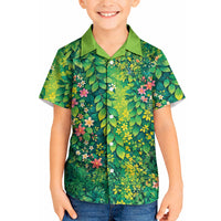 Polynesian Enchanted Mother Nature Costume Kid Hawaiian Shirt LT05 Kid Green - Polynesian Pride