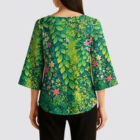 Polynesian Enchanted Mother Nature Costume Kimono Sleeve Blouse