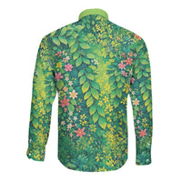 Polynesian Enchanted Mother Nature Costume Long Sleeve Button Shirt