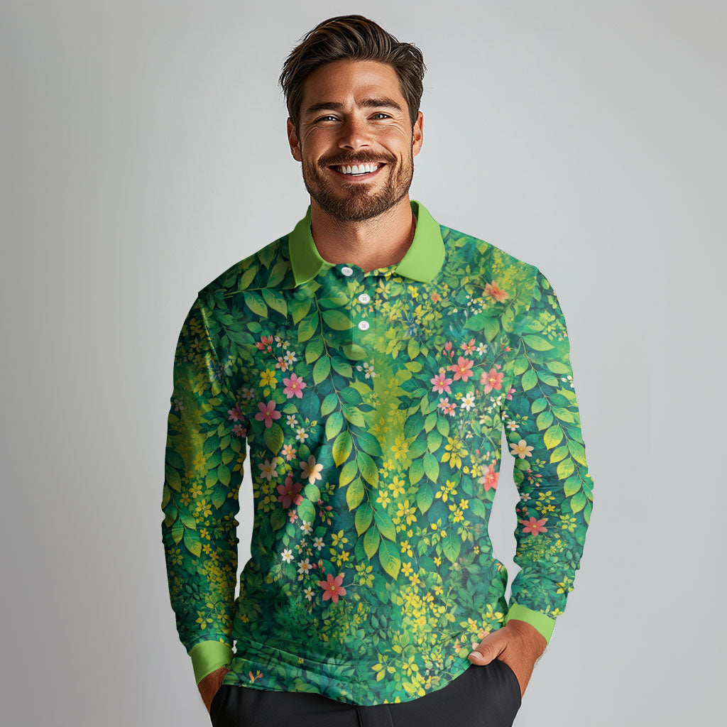 Polynesian Enchanted Mother Nature Costume Long Sleeve Polo Shirt LT05 - Polynesian Pride