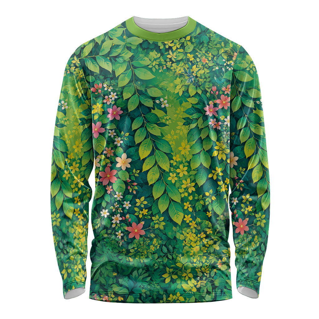 Polynesian Enchanted Mother Nature Costume Long Sleeve Shirt LT05 Unisex Green - Polynesian Pride
