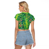 Polynesian Enchanted Mother Nature Costume Raglan Cropped T Shirt LT05 - Polynesian Pride