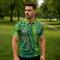 Polynesian Enchanted Mother Nature Costume Zipper Polo Shirt LT05 - Polynesian Pride