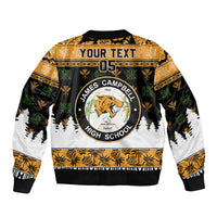 Custom Hawaii James Campbell High School Christmas Bomber Jacket Tropical Santa Claus LT05 - Polynesian Pride