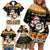 Custom Hawaii James Campbell High School Christmas Family Matching Off Shoulder Short Dress and Hawaiian Shirt Tropical Santa Claus LT05 - Polynesian Pride