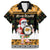 Custom Hawaii James Campbell High School Christmas Family Matching Puletasi Dress and Hawaiian Shirt Tropical Santa Claus LT05 Dad's Shirt - Short Sleeve Black - Polynesian Pride