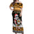 Custom Hawaii James Campbell High School Christmas Off Shoulder Maxi Dress Tropical Santa Claus LT05 Women Black - Polynesian Pride