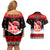 Custom Hawaii Kalani High School Christmas Couples Matching Off Shoulder Short Dress and Hawaiian Shirt Tropical Santa Claus LT05 - Polynesian Pride