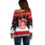 Custom Hawaii Kalani High School Christmas Off Shoulder Sweater Tropical Santa Claus LT05 - Polynesian Pride