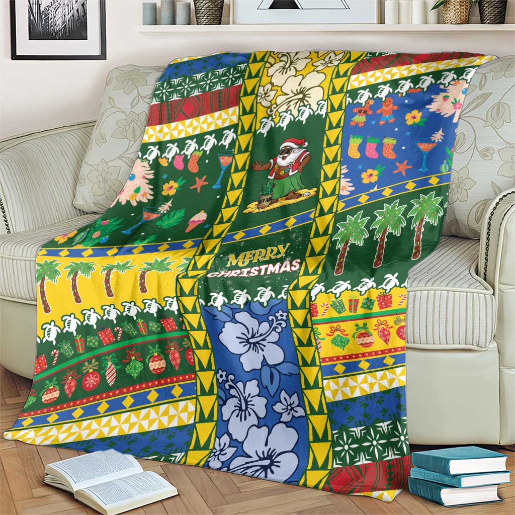 Solomon Islands Christmas Blanket Festive Beach Vibes LT05 - Polynesian Pride