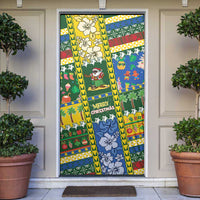 Solomon Islands Christmas Door Cover Festive Beach Vibes LT05 Green - Polynesian Pride