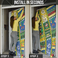 Solomon Islands Christmas Door Cover Festive Beach Vibes LT05 - Polynesian Pride