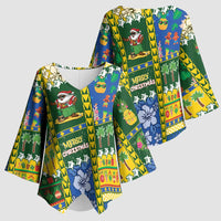 Solomon Islands Christmas Kimono Sleeve Blouse Festive Beach Vibes LT05 - Polynesian Pride