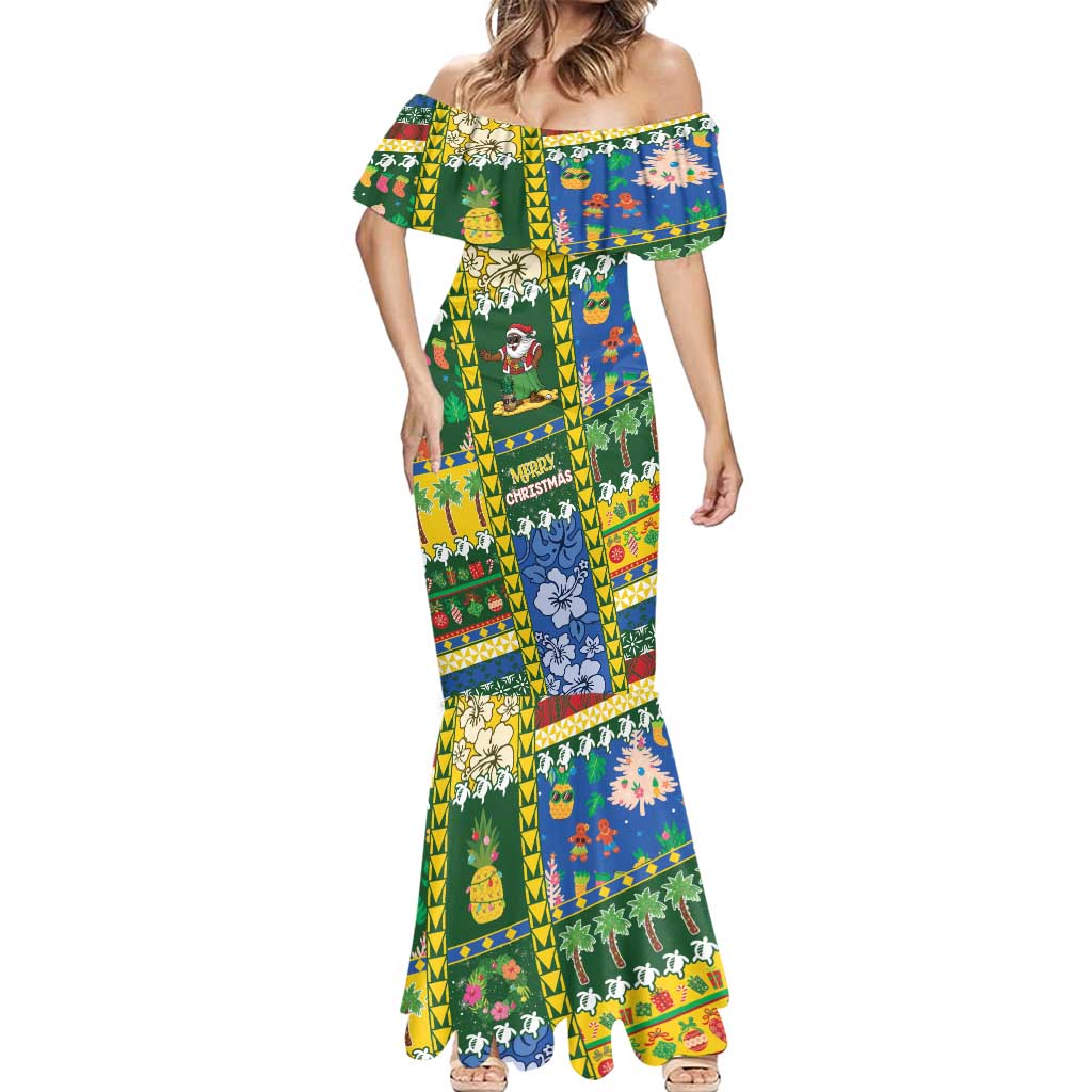 Solomon Islands Christmas Mermaid Dress Festive Beach Vibes LT05 - Polynesian Pride