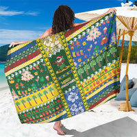 Solomon Islands Christmas Sarong Festive Beach Vibes LT05 One Size 44 x 66 inches Green - Polynesian Pride