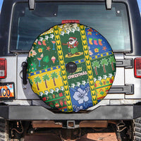 Solomon Islands Christmas Spare Tire Cover Festive Beach Vibes LT05 Green - Polynesian Pride