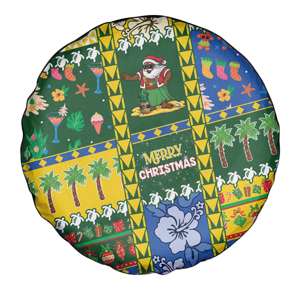 Solomon Islands Christmas Spare Tire Cover Festive Beach Vibes LT05 - Polynesian Pride