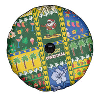 Solomon Islands Christmas Spare Tire Cover Festive Beach Vibes LT05 - Polynesian Pride