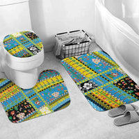 Tuvalu Christmas Bathroom Set Festive Beach Vibes LT05 Mat Set Only (3 pcs) One Size Blue - Polynesian Pride