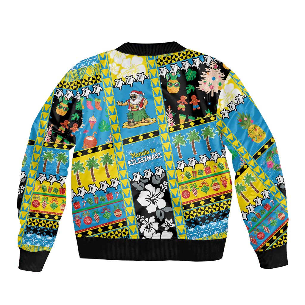 Tuvalu Christmas Bomber Jacket Festive Beach Vibes LT05 - Polynesian Pride