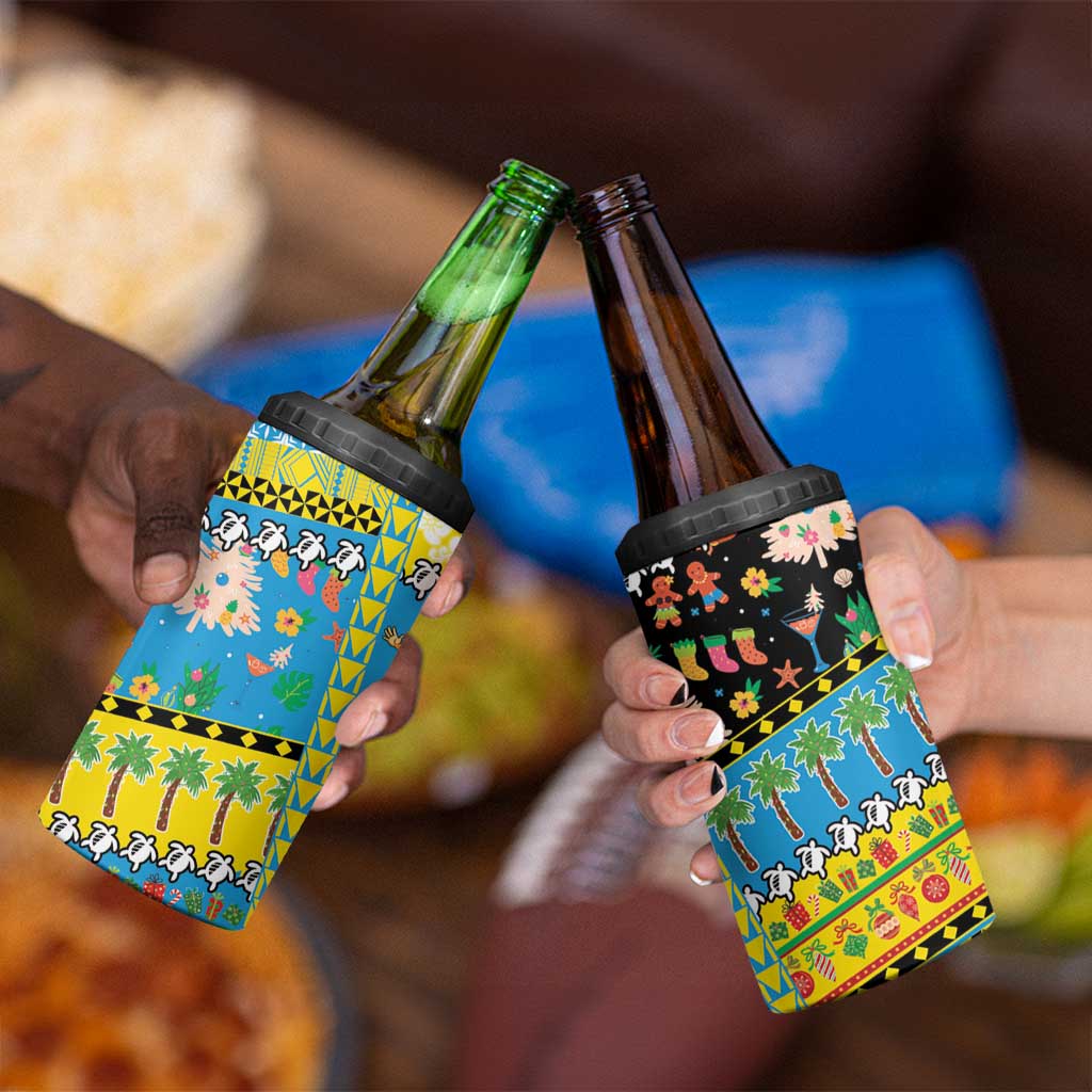 Tuvalu Christmas 4 in 1 Can Cooler Tumbler Festive Beach Vibes LT05 - Polynesian Pride