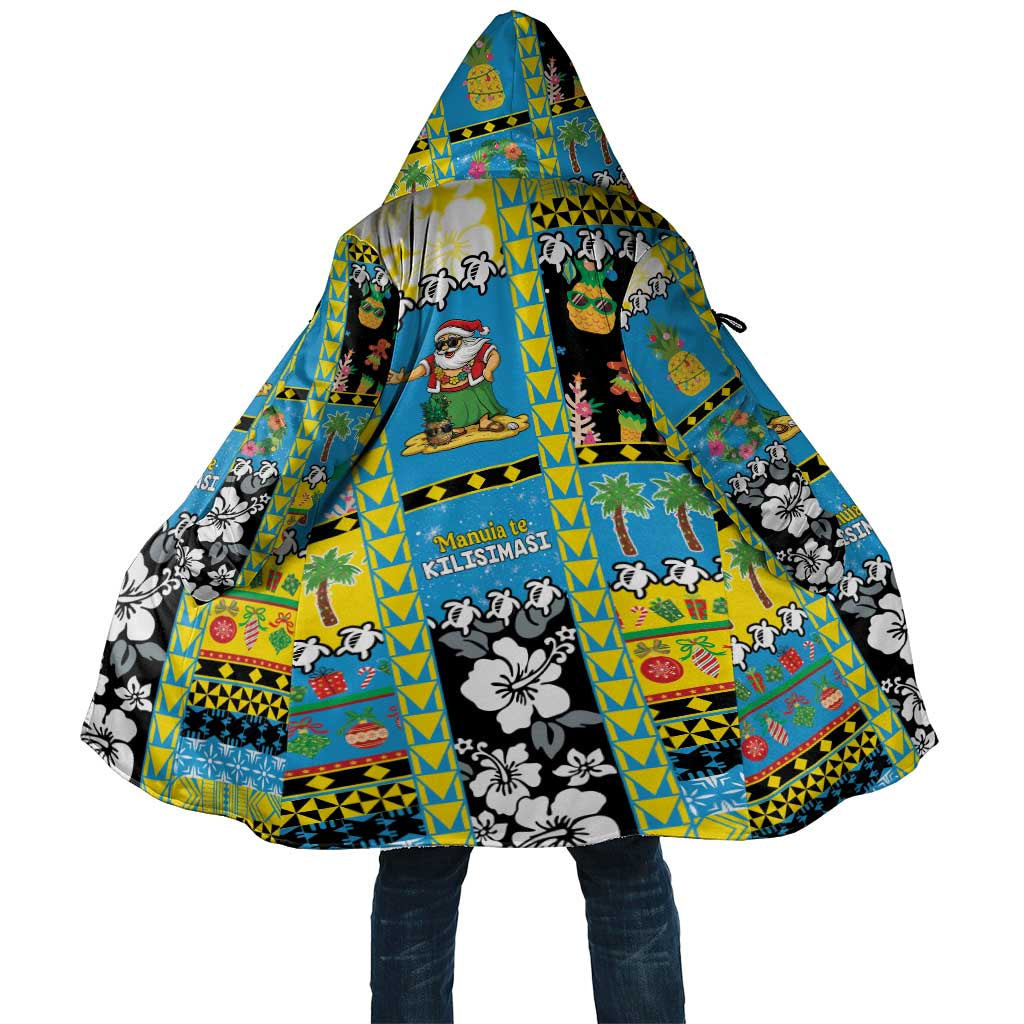 Tuvalu Christmas Cloak Festive Beach Vibes LT05 Unisex Blue - Polynesian Pride