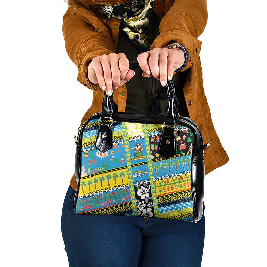 Tuvalu Christmas Shoulder Handbag Festive Beach Vibes LT05 One Size Blue - Polynesian Pride
