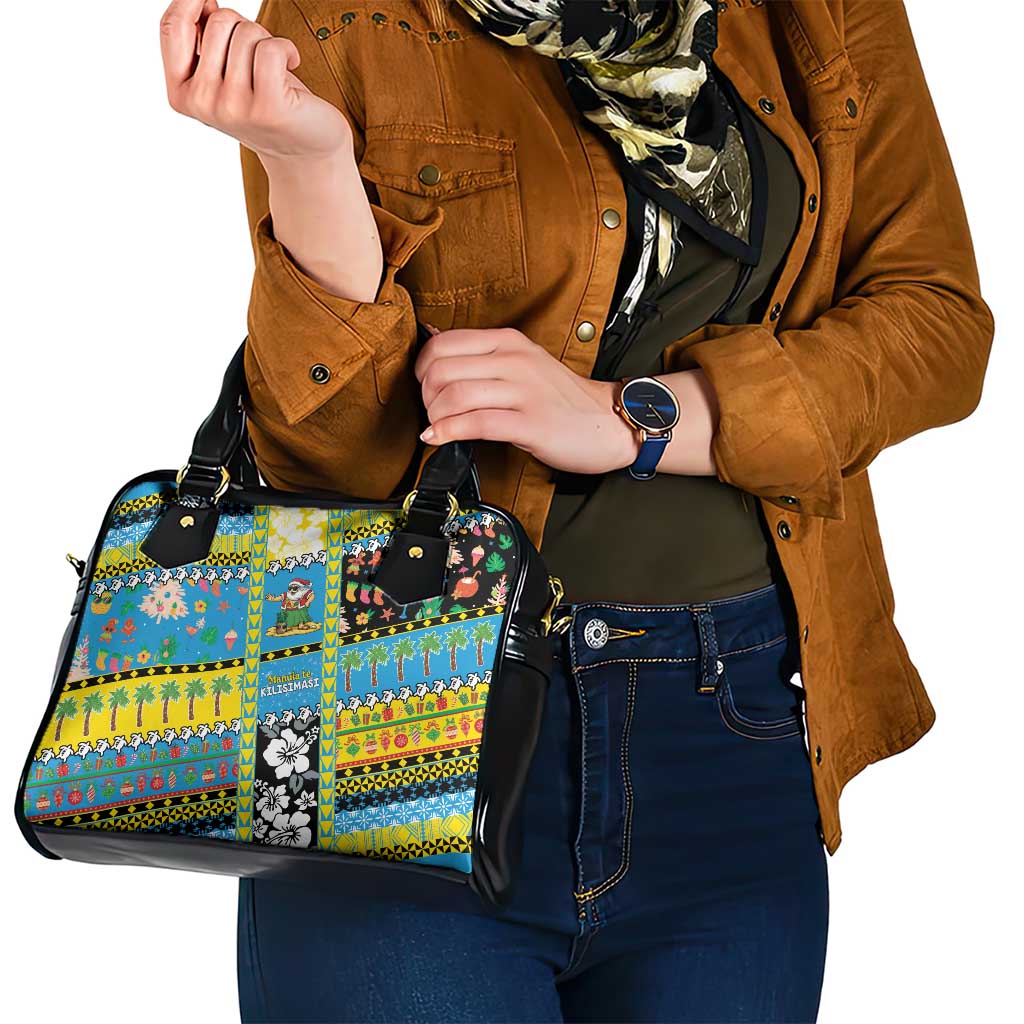 Tuvalu Christmas Shoulder Handbag Festive Beach Vibes LT05 - Polynesian Pride
