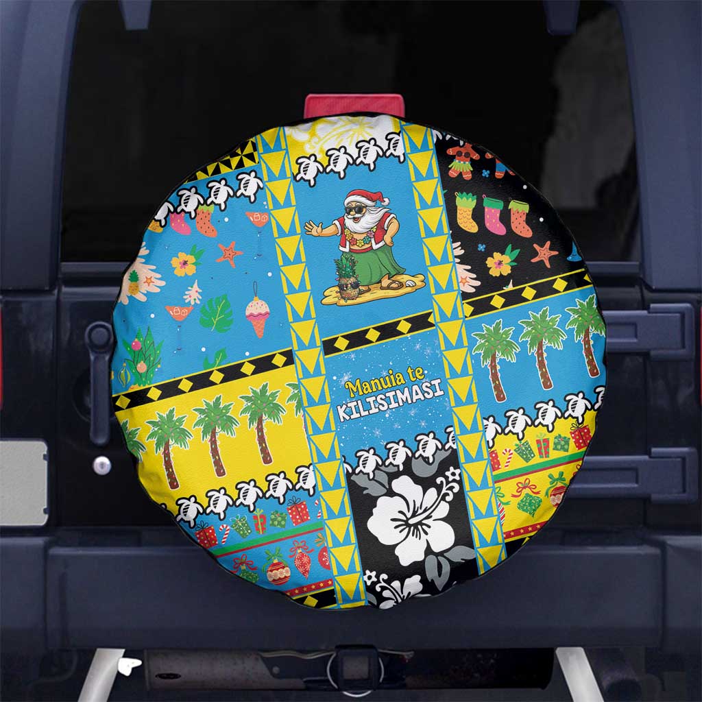 Tuvalu Christmas Spare Tire Cover Festive Beach Vibes LT05 No hole Blue - Polynesian Pride