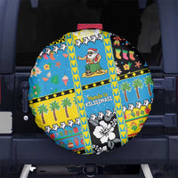 Tuvalu Christmas Spare Tire Cover Festive Beach Vibes LT05 No hole Blue - Polynesian Pride