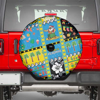 Tuvalu Christmas Spare Tire Cover Festive Beach Vibes LT05 - Polynesian Pride