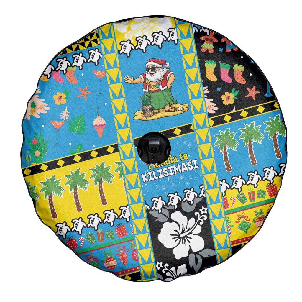 Tuvalu Christmas Spare Tire Cover Festive Beach Vibes LT05 - Polynesian Pride