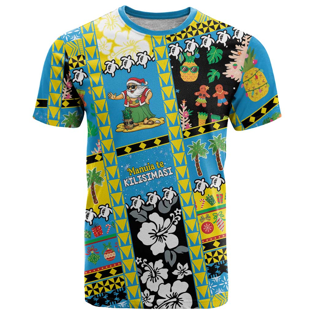 Tuvalu Christmas T Shirt Festive Beach Vibes LT05 Blue - Polynesian Pride