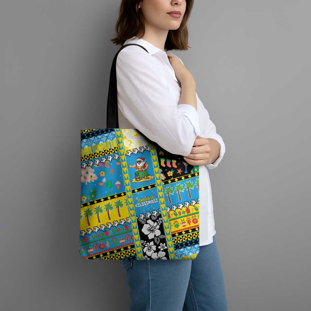 Tuvalu Christmas Tote Bag Festive Beach Vibes LT05 - Polynesian Pride