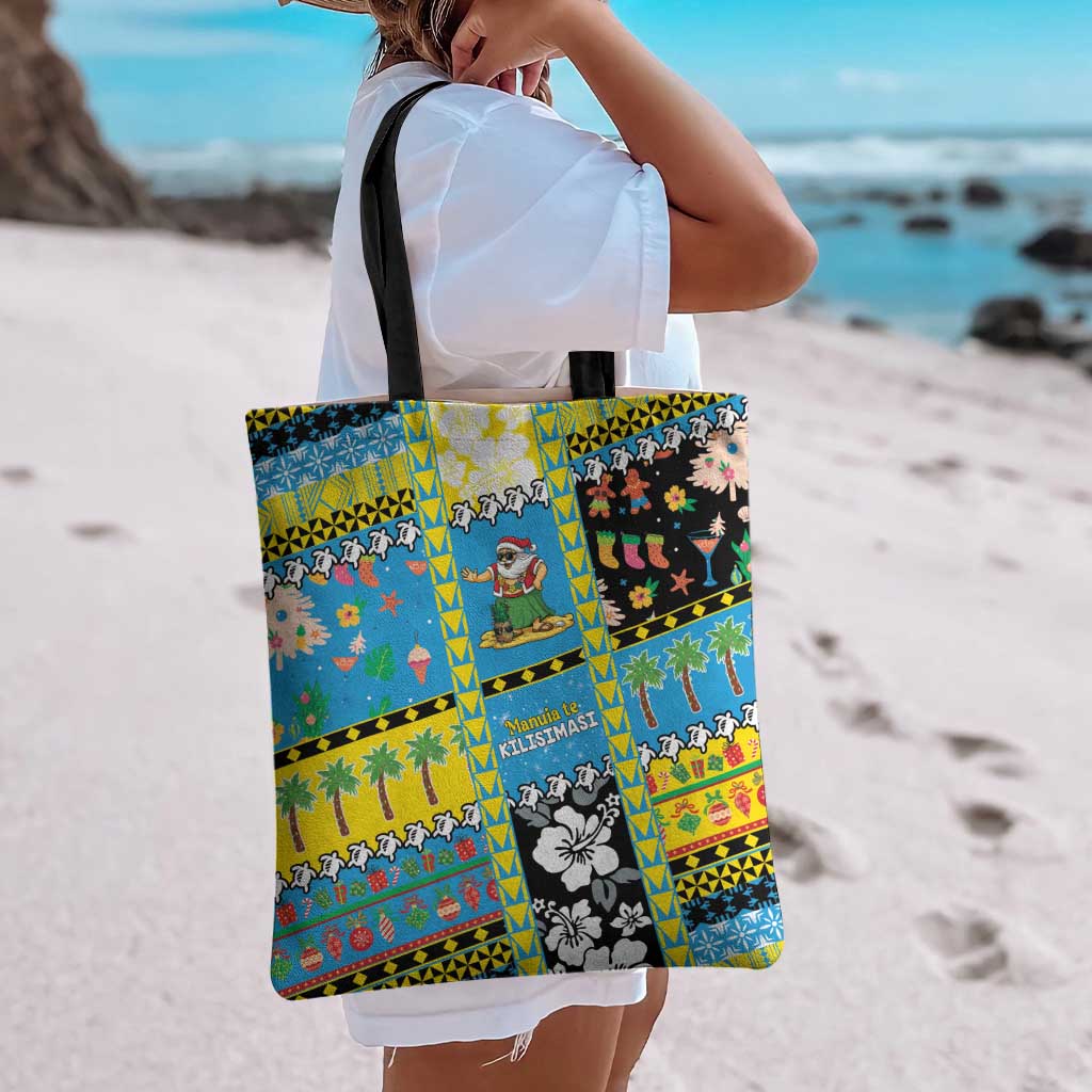 Tuvalu Christmas Tote Bag Festive Beach Vibes LT05 - Polynesian Pride