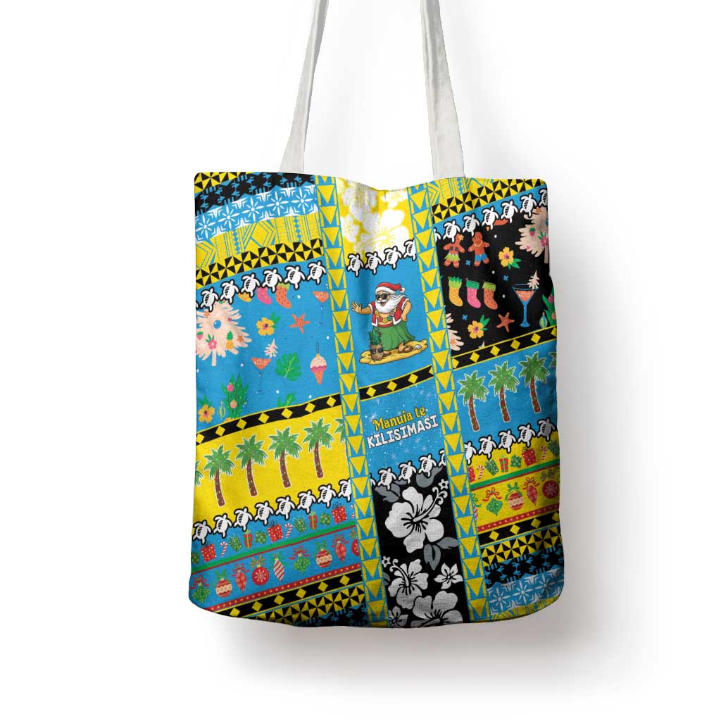 Tuvalu Christmas Tote Bag Festive Beach Vibes LT05 - Polynesian Pride