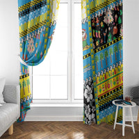 Tuvalu Christmas Window Curtain Festive Beach Vibes LT05 - Polynesian Pride