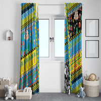 Tuvalu Christmas Window Curtain Festive Beach Vibes LT05 - Polynesian Pride