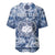 Samoa 685 Baseball Jersey Polynesian Pattern Tie Dye Style