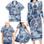 Samoa 685 Family Matching Long Sleeve Bodycon Dress and Hawaiian Shirt Polynesian Pattern Tie Dye Style