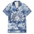 Samoa 685 Family Matching Off The Shoulder Long Sleeve Dress and Hawaiian Shirt Polynesian Pattern Tie Dye Style