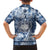 Samoa 685 Family Matching Off Shoulder Short Dress and Hawaiian Shirt Polynesian Pattern Tie Dye Style