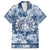 Samoa 685 Family Matching Off Shoulder Short Dress and Hawaiian Shirt Polynesian Pattern Tie Dye Style